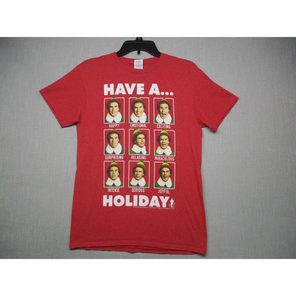 Delta Red Festive Holiday Graphic Elf Movie T Shirt Men Size Small